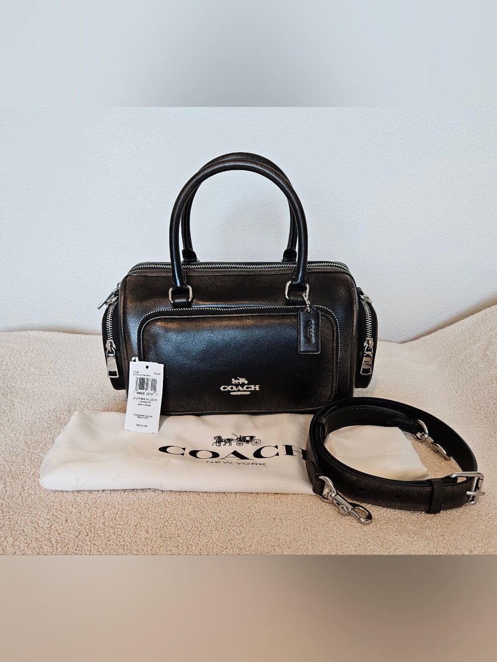 Rowan Satchel With Pockets In Loved Leather - Picture 10 of 10